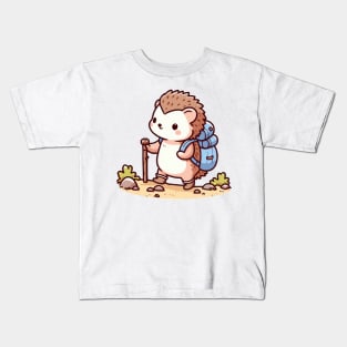 Cute hedgehog Hiking Kids T-Shirt